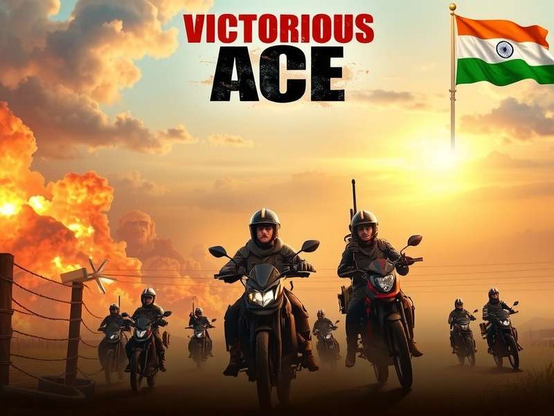 Victorious Ace Triumph Game Cover featuring Bharat Guardians patrolling the Indian border